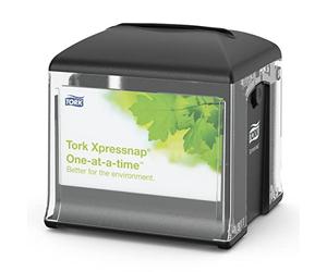 Tork Xpressnap Snack 272808 Dispensador de servilletas/Ideal para restaurantes de servicio limitado/Sistema N10 / Color negro
