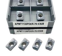 Torneado de insertos indexables de carburo 10 piezas APKT1135PDER APKT1604PDR IC928 herramienta de torneado carburo for fresadora ranurado CNC(APKT1135PDER IC928)
