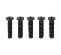 Tornillo adaptador de vástago de portabrocas M5 x 25 mm, tornillo de fijación de acero al carbono, rosca izquierda para adaptador de vástago de portabrocas UNF, color negro