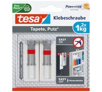 tesa Tornillo adhesivo ajustable para paredes pintadas y yeso 1 kg