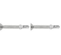 Tornillo autotaladrante con broca de dos alas, cabeza avellanada y huella Tx. Cincado - MEDIDA: 4,8 x 50 - Unid: 500 (Paquete de 2)
