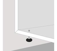 Tornillo de ajuste M12 x 70 mm - Arandelas de plástico de Ø 38 mm - Capacidad de carga hasta 600 kg - Juego de 4 unidades