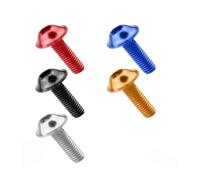 Tornillo de aleación Bolt10pcs m5 m6 * 16/20/25/30/40 Cabeza brida botón medio redondo colorido aluminio con arandela Tornillos cabeza hexagonal interior Perno(Green,M6x40)