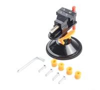 Tornillo de banco giratorio de 360° con ventosa, mordaza de 30 mm, abrazadera de ángulo múltiple de aleación de aluminio para vidrio, electrónica, joyería y trabajos de manualidades