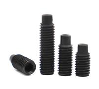 Tornillo de cabeza hexagonal con cabeza hueca hexagonal y punta de perro, perno convexo de extremo, M3, M4, M5, M6, M8, M10, M12, M14, M16, de acero de grado 12.9, color negro(5mm,M16 1pc)