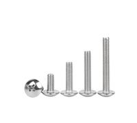 Tornillo de cabeza redonda plana grande de acero inoxidable 304, M2, M2.5, M3, M4, con cabeza de hongo empotrada en cruz, L=3-80 mm(50mm,M4-20pcs)