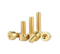 Tornillo de perno, 1-20 piezas M2 .5 M3 M4 M5 M6 M8 M10 Tornillos cabeza hueca hexagonal latón puro (8 mm, (2 piezas))(6mm,M3 (20pcs))