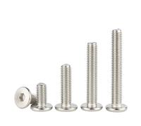 Tornillo de perno, 10 piezas M1.6 M2 .5 M3 M4 M5 M6 M8 cabeza oblea plana ultradelgada acero inoxidable 304 (0.118 in, (10 unidades)(22mm,M8 (10pcs))