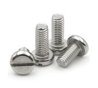 Tornillo de perno, 2/5/10/50 piezas M1.6 M2 .5 M3 M4 M5 M6 M8 M10 GB65 A2-70 304 Tapa ranura ranurada acero inoxidable Columna cabeza redonda (5 mm, .5x50 piezas)(10mm,M2x50pcs)