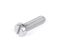 Tornillo de perno, 5-50 piezas GB65 M1.6 M2 .5 M3 M4 M5 M6 M8 M10 304 A2-70 Perno tornillo máquina cabeza redonda plana ranurada acero inoxidable (0.157 in, 50 .5)(5mm,10Pcs M4)