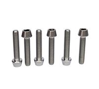 Tornillo de titanio M5 M6 M8 M10 GR5, cabeza cónica y perno de cabeza hueca hexagonal, sujetador E011(Silver color,M5x20-10 pieces)
