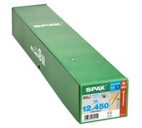 Tornillo para madera, acero inoxidable A4, 12 mm, longitud 450 mm, 25 unidades - Caja profesional