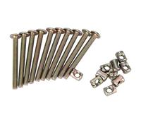 Tornillo para Muebles, 10 Piezas M6 Tornillos para Muebles de Acero al Carbono con Tuercas de Barril Tuerca Conector Tuerca Sujetador(60mm)