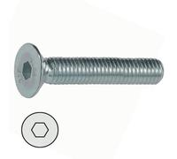 Tornillo rosca metal allen din 7991 zinc largo 65mm metrica m-6
