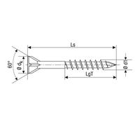 Tornillo Torx Spax Floor Wirox - Ø3,5 X 55 Mm - Cabeza Avellanada - Rosca Parcial Caja De 500 - 35703503202011