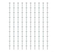 Tornillos autorroscantes de agujero de bolsillo de rosca gruesa para carpintería, acero endurecido con revestimiento de zinc, paquete de 100 tamaños surtidos en caja de almacenamiento (20 mm)