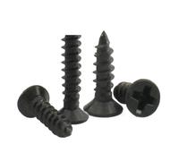 Tornillos autorroscantes de cabeza plana avellanada cruzada, de acero al carbono negro, M1, M1.2, M1.4, M1.7, M2, M2.3, M3, M3.5, M4, M5, 20-500 unidades(50mm,M4 (20pcs))