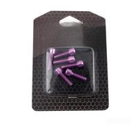 Tornillos Bicicleta Carretera M5x18mm Antióxido | Rosca automática de para resistencia, ajuste seguro, evita aflojamiento, colores vibrantes, uso MTB y carretera(Purple)