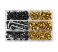 Tornillos cuerpo Juego De Tornillos Para El Cuerpo Del Carenado Del Parabrisas De La Motocicleta, Para YZF R1 R3 R6 R6S R25 FZ1 6 8 MT07 09 FZ07 09 Tracer FZR 600 750R(Gold)