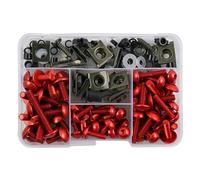 Tornillos cuerpo Tornillos De Carenado Para Motocicleta, Tornillos Para Cuerpo, Tuercas Para Mt 07 Tenere 700 Fz6 Mt 09 Tmax R1 R3 Tracer 900 Gt, 177 Uds.(rojo)