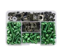 Tornillos cuerpo Tornillos De Carenado Para Motocicleta, Tornillos Para Cuerpo, Tuercas Para Mt 07 Tenere 700 Fz6 Mt 09 Tmax R1 R3 Tracer 900 Gt, 177 Uds.(Green)