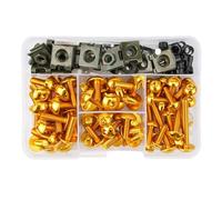 Tornillos cuerpo Tornillos De Carenado Para Motocicleta, Tornillos Para Cuerpo, Tuercas Para Mt 07 Tenere 700 Fz6 Mt 09 Tmax R1 R3 Tracer 900 Gt, 177 Uds.(Gold)