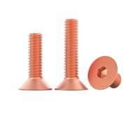 Tornillos de cabeza avellanada hexagonal de cobre DIN7991 T2, 2-10 unidades, M2, M2.5, M3, M4, M5, M6, cabeza plana, tornillo de máquina(X12mm,M6 2pcs)