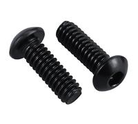 Tornillos de cabeza de botón #10-61 x 0.75 pulgadas, acero inoxidable 304 18-8, accionamiento hexagonal Allen, acabado recubierto de óxido negro, rosca totalmente a máquina, 100 unidades