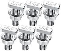 Tornillos de cabeza de martillo M8x25, acero inoxidable A2-70, 6 piezas de tornillo de cabeza de martillo con tuercas de trinquete, tuercas de brida, tornillos de poste M8 para PV, solar, carriles de