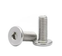 Tornillos de cabeza hexagonal de acero inoxidable 304, ultrafinos, planos y de cabeza plana, de 2 a 100 piezas, M1.6, M2, M2.5, M3, M4, M5 a M10.(X45mm,M2.5 50pcs)