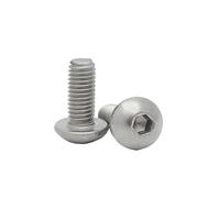Tornillos de cabeza hexagonal de titanio puro ISO7380 TA2 GR2 M2 M2.5 M3 M4 M5 M6 (5-10 unidades/lote)(10mm,M6 5pcs)