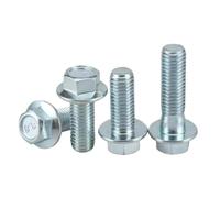 Tornillos de cabeza hexagonal, Pernos de brida hexagonal M5-M12 galvanizados 5-100 piezas(70mm,M10-full thread-10pcs)