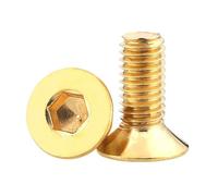 Tornillos de cabeza hueca avellanada métrica de latón M3 M4 M5 M6 M8 M10 M12 Sujeciones(M6x10(10pcs))