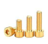 Tornillos de cabeza hueca hexagonal de latón, tornillos Allen de rosca métrica, tornillos de latón, oro, M5x16 mm, 10 unidades
