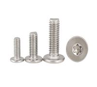 Tornillos de cabeza plana ultrafina de seis lóbulos Torx de acero inoxidable 304 A2, de 5 a 50 piezas, M1,6, M2, M2,5, M3, M4, M5, M6, M8, longitud de 2 a 50 mm.(25 mm,M6 10pcs)
