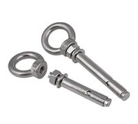 Tornillos de expansión Anclajes de manguito for hormigón M14, pernos expansión con cáncamo elevación, acero inoxidable 304 (100-150 mm)(M14X100mm-10pcs)