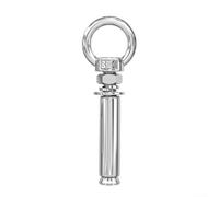 Tornillos de expansión de acero inoxidable 304 con anclajes de escudo de tornillo de ojo para paredes sólidas huecas, tableros de yeso de 6 mm, 8 mm, 10 mm (M6 x 100)