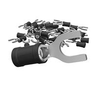 Tornillos de horquilla de Auprotec, de 0,5-6,0 mm² y diámetro de orificio M3-M8, conector de cable PVC parcialmente aislado SV hecho de cobre estañado