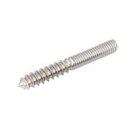 Tornillos de madera a madera con terminación de doble cabeza, tornillos de rosca hexagonales sin cabeza de acero inoxidable 304/tornillos de fijación de doble cabeza M4 M5 M6 M8 M10 M12(Size:2pcs M10x