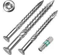 Tornillos de terraza T-INOX C1, 5 x 70 mm, de acero inoxidable endurecido Torx, incluyebroca de acero inoxidable Wera TX 25, tornillos AISI 410 de acero martensítico