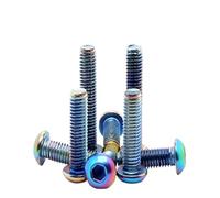 Tornillos de titanio TA2 de cabeza hexagonal con botón redondo, de colores arcoíris, ISO7380 M2.5 M3 M4 M5 M6, 5-10 unidades(M2.5X6 10pcs)