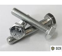 Tornillos hexagonales DIN 933 10,9 gal. roscado galvanizado hasta p. ej. Mall...