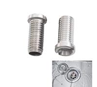 Tornillos huecos M12 x 30 mm para fregadero, set de 2 piezas para válvulas de cesta de colador, acero inoxidable resistente a la corrosión para instalaciones de cocina