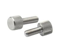 Tornillos Moleteados Tornillos moleteados de acero inoxidable M2-M8 304, tornillos apriete manual cabeza redonda alta, tamaños surtidos