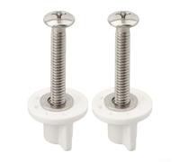 Tornillos para asiento de inodoro M6, kit de repuesto de bisagra montada en la parte superior, pernos de expansión de goma, 4,5 cm (tornillo de 48 mm con tuercas)