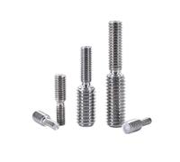 Tornillos roscados de doble extremo, 10 unidades, M3, M4, M5, M6, M8, M10, M12, M14 y M16, de acero inoxidable, reductores de conversión, tornillos sin cabeza de doble extremo, adaptadores de cámara.(