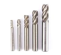 Torno Caña Recta HSS CNC 4 Flauta Final Molino Cortador Broca Herramienta De Taladro 4, 6, 8, 10/12 mm 5Pcs
