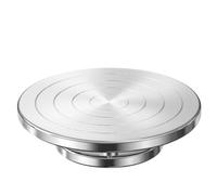Torno Ceramica Rueda de alfarería aluminio 15 cm a 30 | Plato giratorio for bricolaje, herramientas de arcilla de doble cara, soporte de cerámica for escultura de pastel(25CM)