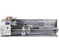Torno metálico mini de 750W, con velocidad variable de 50 a 3000 RPM. Torno de precisión para mecanizado de metales, con dimensiones de 220 x 600 mm. Ideal para torneado, fresado y taladrado de metale