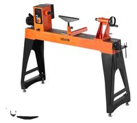 Torno para trabajar la madera VEVOR, 1500W / 2 HP, torno para madera con velocidad variable de 0 a 3200 RPM, superficie de trabajo de 457 x 1020 mm, motor de corriente continua sin escobillas, carcasa